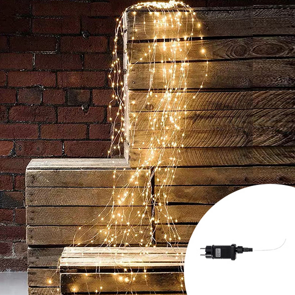 Foto principale Cascata decorata con 180 Led 1,5 metri con cavo trasparente Wisdom