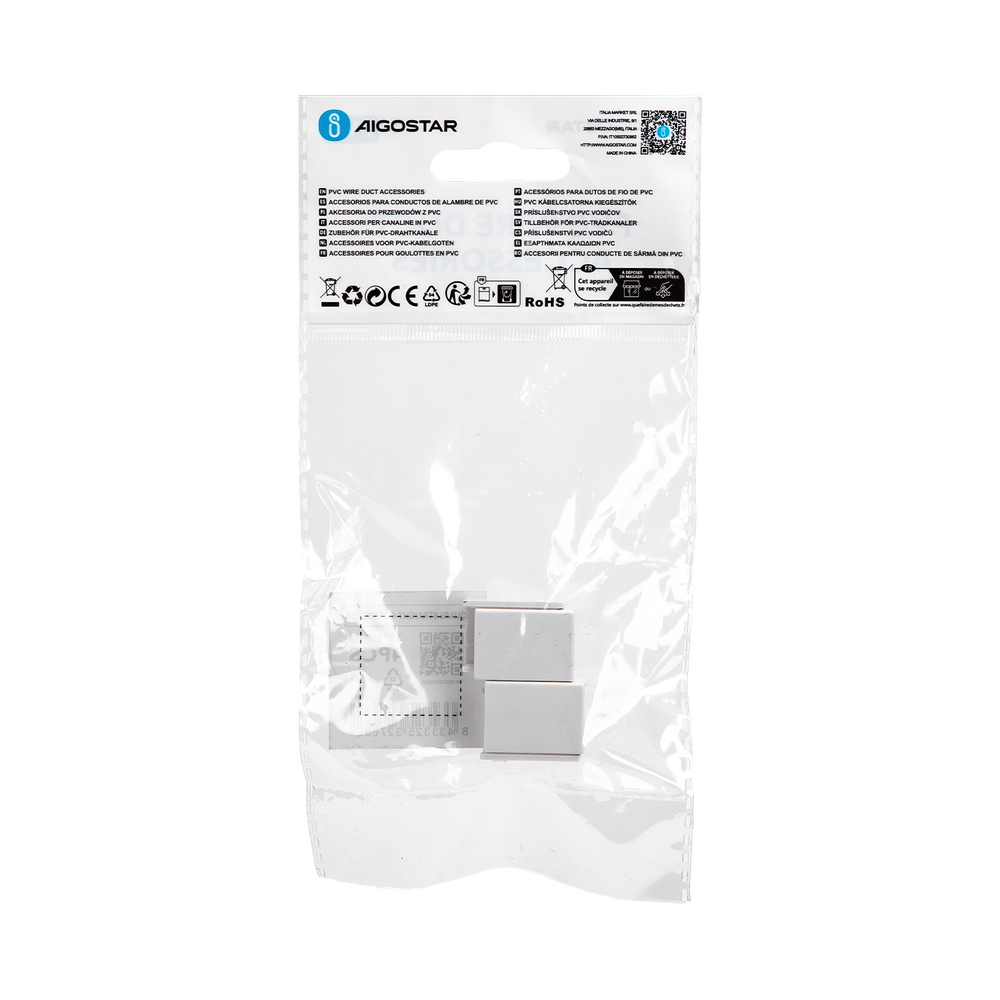 Coprigiunto per Canalina 15x10mm bianca 4pz Aigostar - Foto 4