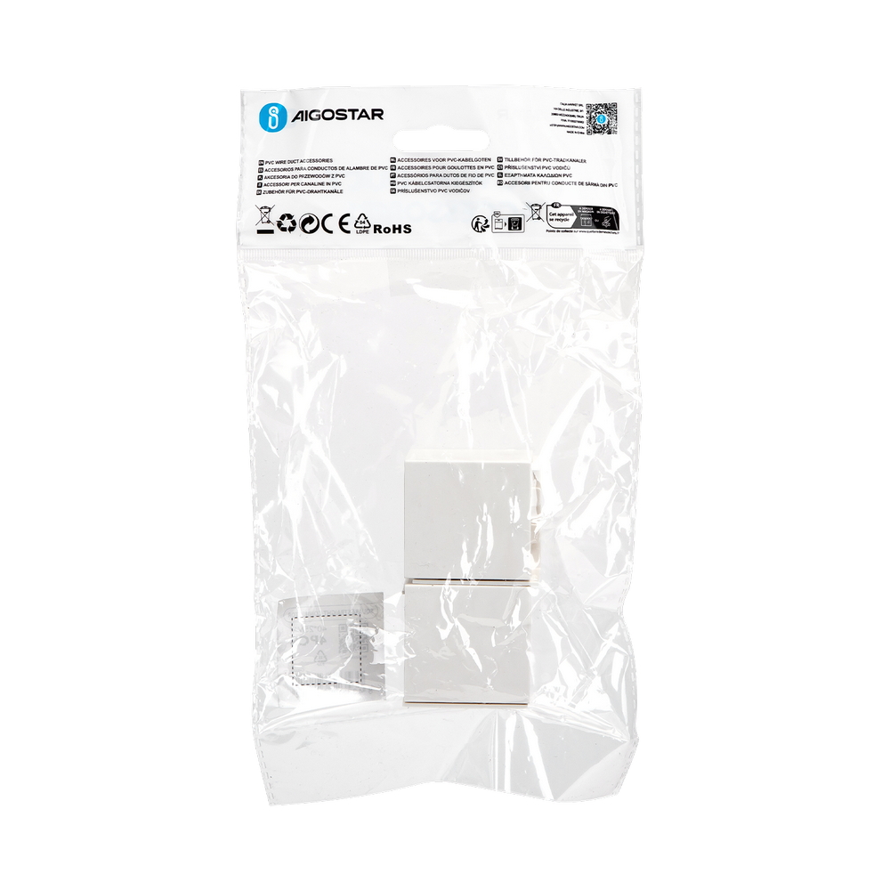 Coprigiunto per Canalina 40x25mm bianca 4pz Aigostar - Foto 4