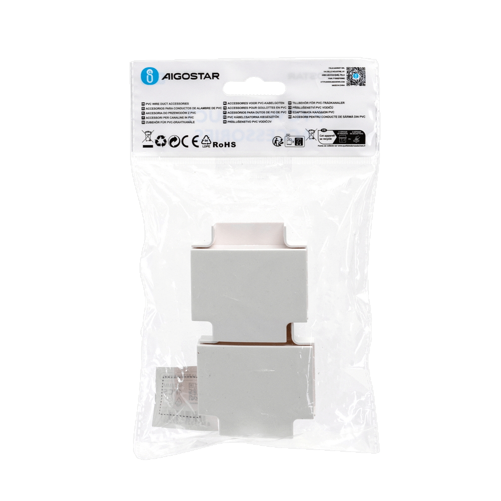 Derivazione T per Canalina 40x25mm bianca 4pz Aigostar - Foto 4