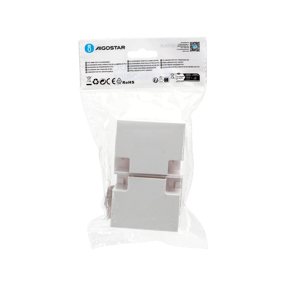 Derivazione T per Canalina 40x40mm bianca 4pz Aigostar - Foto 4