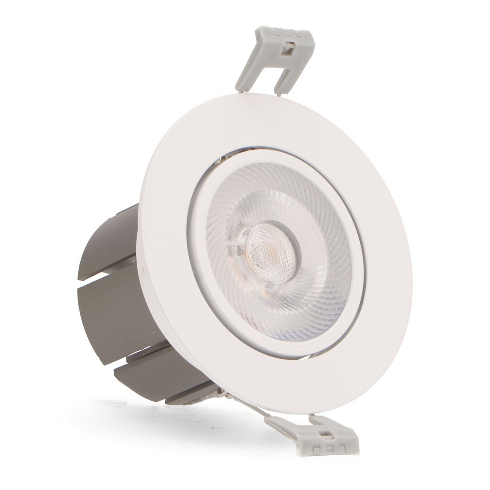 Foto principale Faretto Led da incasso 10W Rotondo Orientabile Cornice bianca Apertura 36 gradi Bianco freddo 6000K M LEDME
