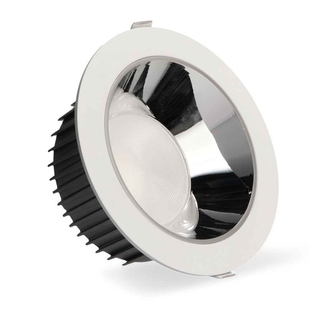 Foto principale Faretto Led da incasso 50W Rotondo Cornice bianca Apertura 60 gradi Bianco freddo 6000K M LEDME