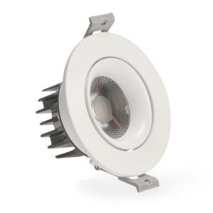Foto principale Faretto Led da incasso 7W Rotondo Orientabile Cornice bianca Apertura 36 gradi Bianco caldo 3000K M LEDME