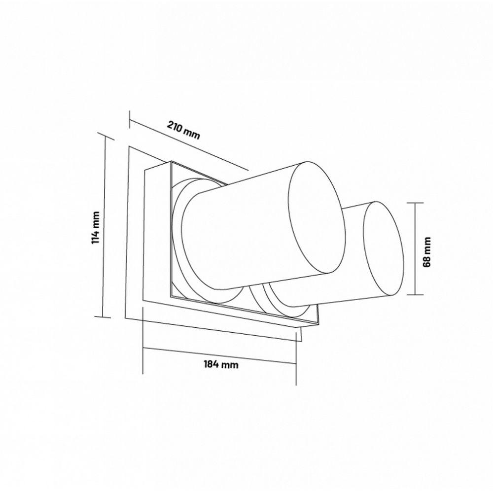 Faretto Led da incasso Doble Tube 24W Cornice bianca Apertura 36 gradi Bianco caldo 3000K M LEDME - Foto 2
