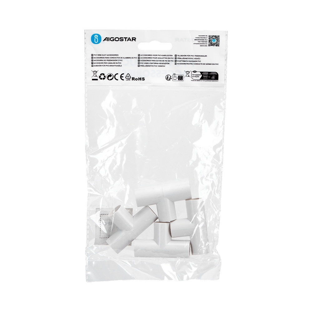 Giunzione T per Tubo 16mm bianco 4pz Aigostar - Foto 4