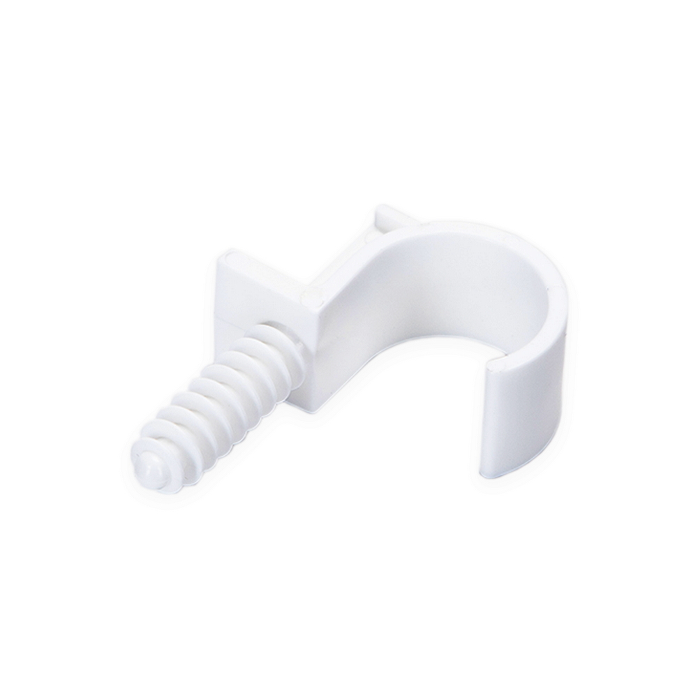 Graffette fissatubo a battere per Tubo 25mm bianco 10pz Aigostar - Foto 1
