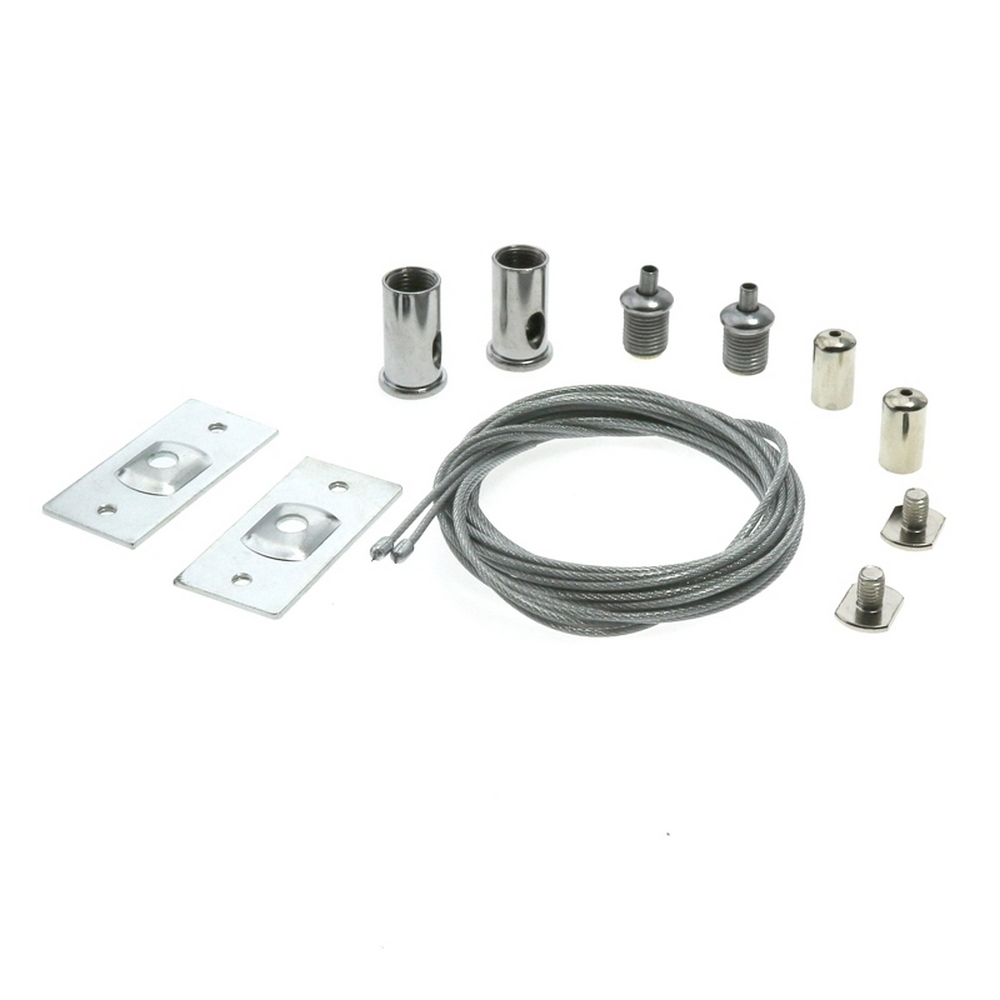 Foto principale Kit installazione a sospensione per Binario magnetico 16mm 2 Cavi in acciaio 1,5 metri M LEDME