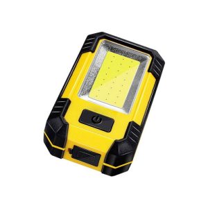 Foto principale Lampada Led COB da lavoro Nera e gialla con gancio e calamita Power Bank IP65 Bianco freddo 6000K M LEDME
