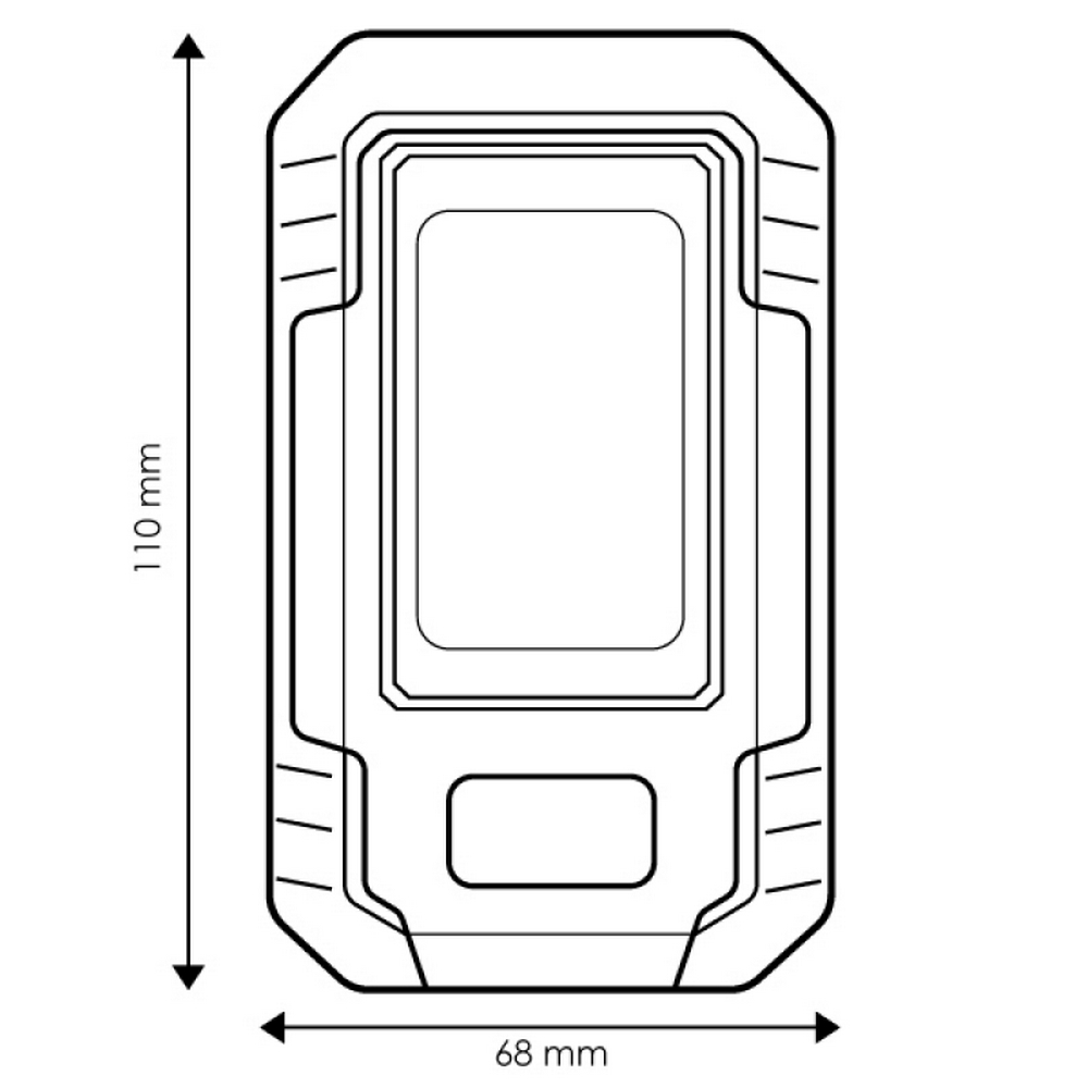 Lampada Led COB da lavoro Nera e gialla con gancio e calamita Power Bank IP65 Bianco freddo 6000K M LEDME - Foto 4
