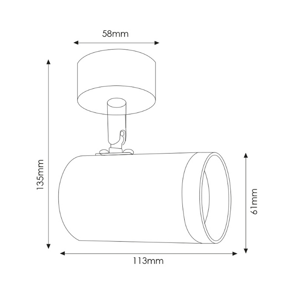 Lampadario da soffitto City Bianco 1 Faretto GU10 Orientabile M LEDME - Foto 3