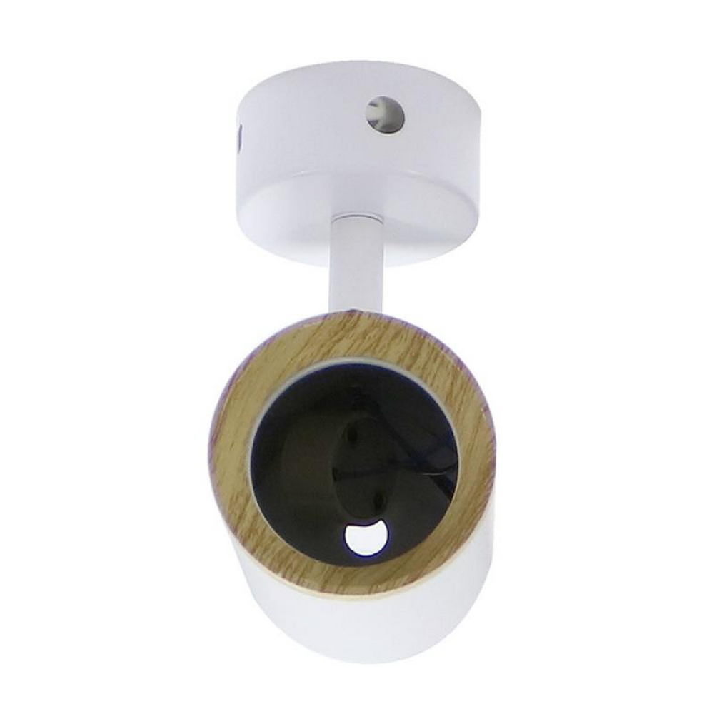 Lampadario da soffitto Country Bianco 1 Faretto GU10 Orientabile M LEDME - Foto 1