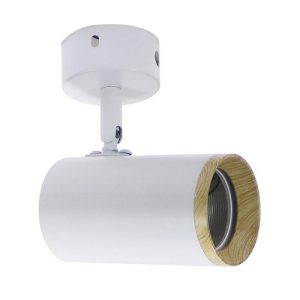 Foto principale Lampadario da soffitto Country Bianco 1 Faretto GU10 Orientabile M LEDME