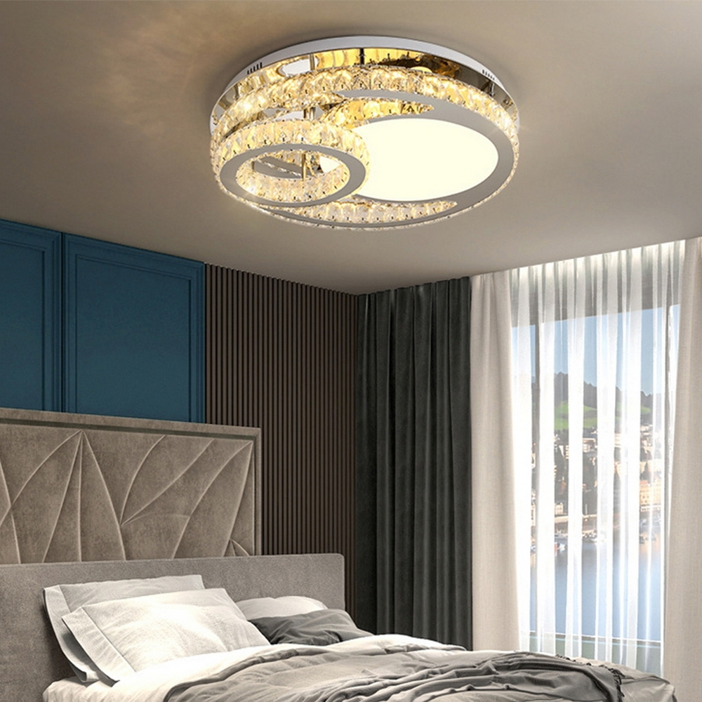 Lampadario Led da soffitto Cristallo 56W Dimmerabile con temperatura colore regolabile con telecomando M LEDME - Foto 3
