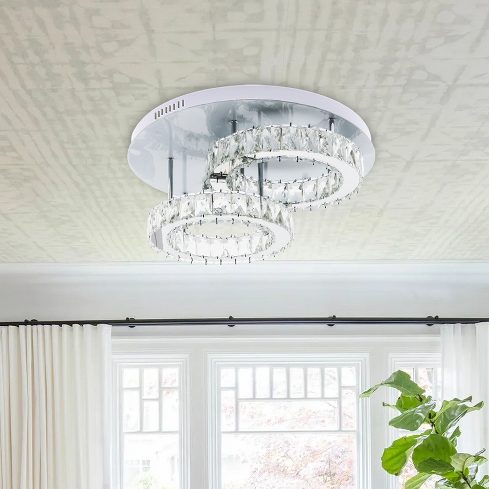 Lampadario Led da soffitto Jump 28W Dimmerabile con temperatura colore regolabile con telecomando M LEDME - Foto 1