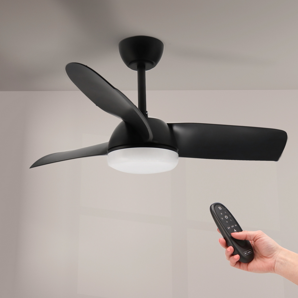 Foto principale Lampadario Ventilatore da soffitto Black Face nero 24W illuminazione Led regolabile con telecomando M LEDME