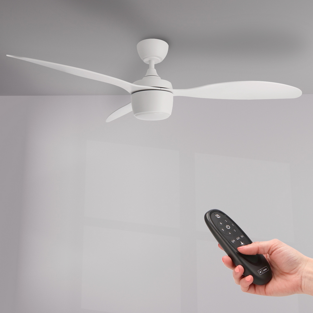 Foto principale Lampadario Ventilatore da soffitto White Lin 18W illuminazione Led regolabile con telecomando M LEDME