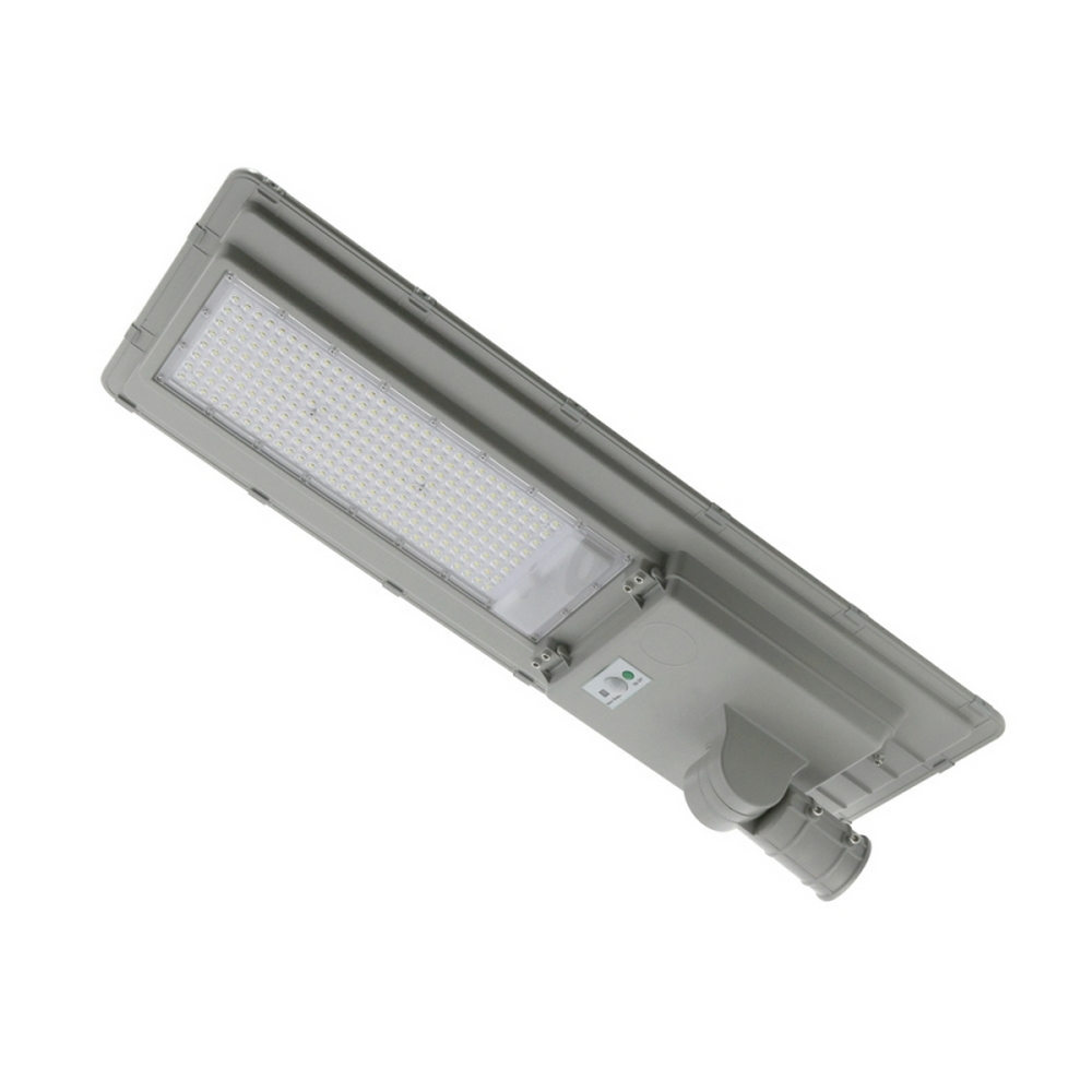 Foto principale Lampione stradale Led 300W Grigio con pannello solare IP65 Bianco neutro 4000K con sensore crepuscolare e di movimento M LEDME