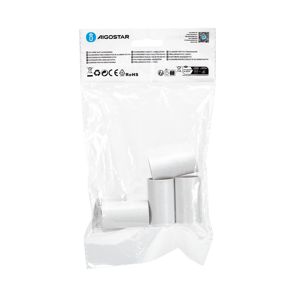 Manicotto per Tubo 25mm bianco 4pz Aigostar - Foto 4
