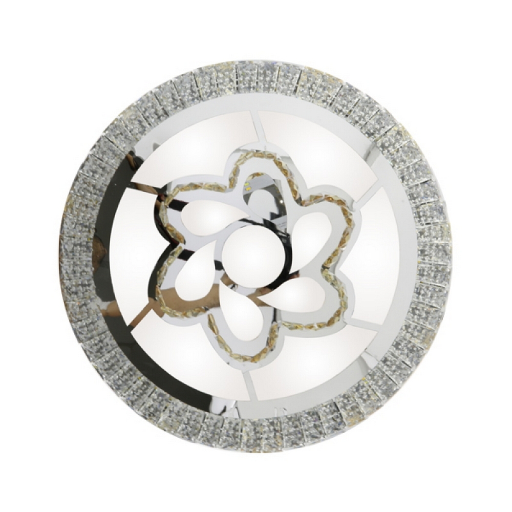 Foto principale Plafoniera Led 120W Fiore Rotonda Argento CCT luce regolabile M LEDME