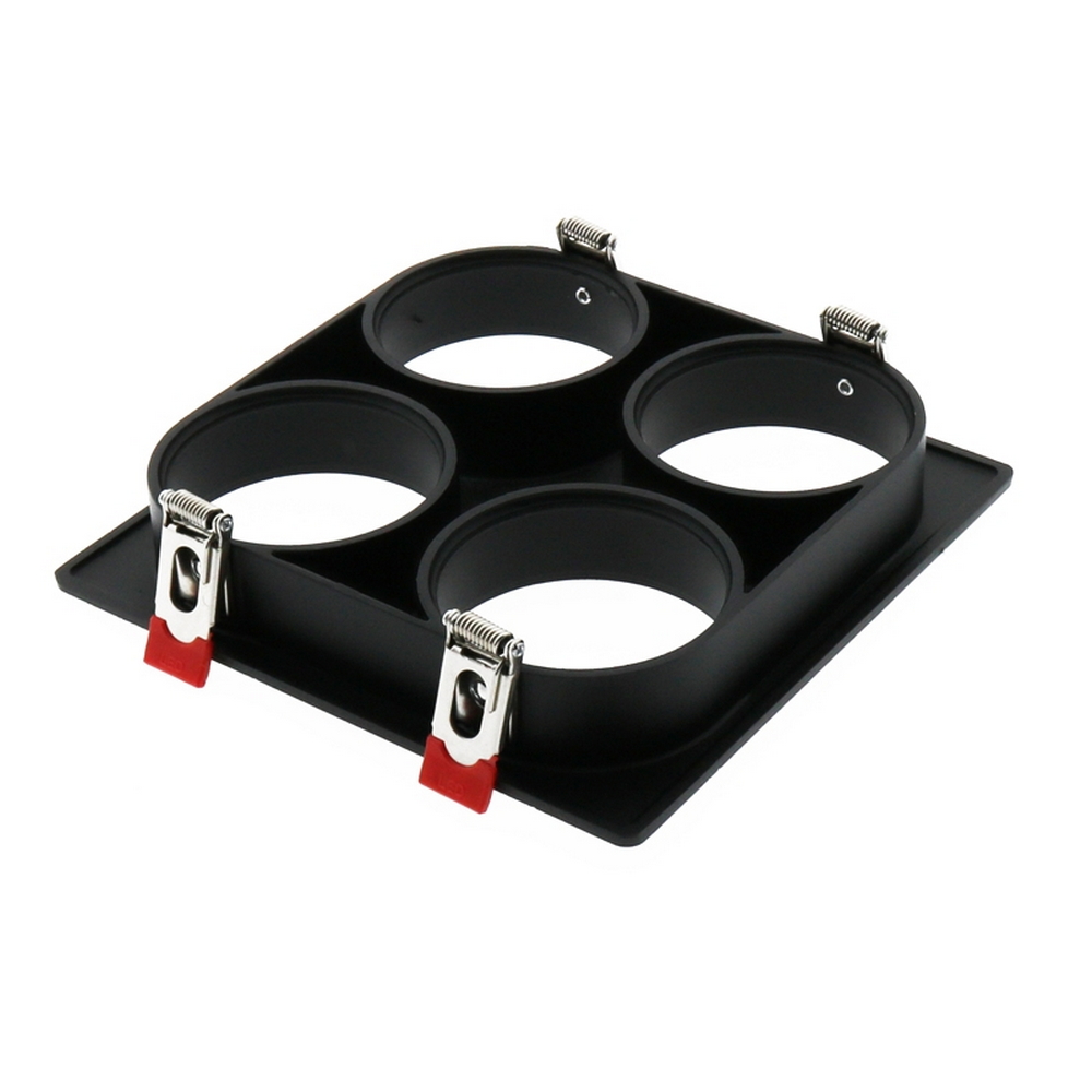 Portafaretto fisso per faretto Cobfix 10W da incasso 166x166mm Nero Quadrato 4 posti M LEDME - Foto 2