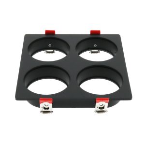 Foto principale Portafaretto fisso per faretto Cobfix 10W da incasso 166x166mm Nero Quadrato 4 posti M LEDME