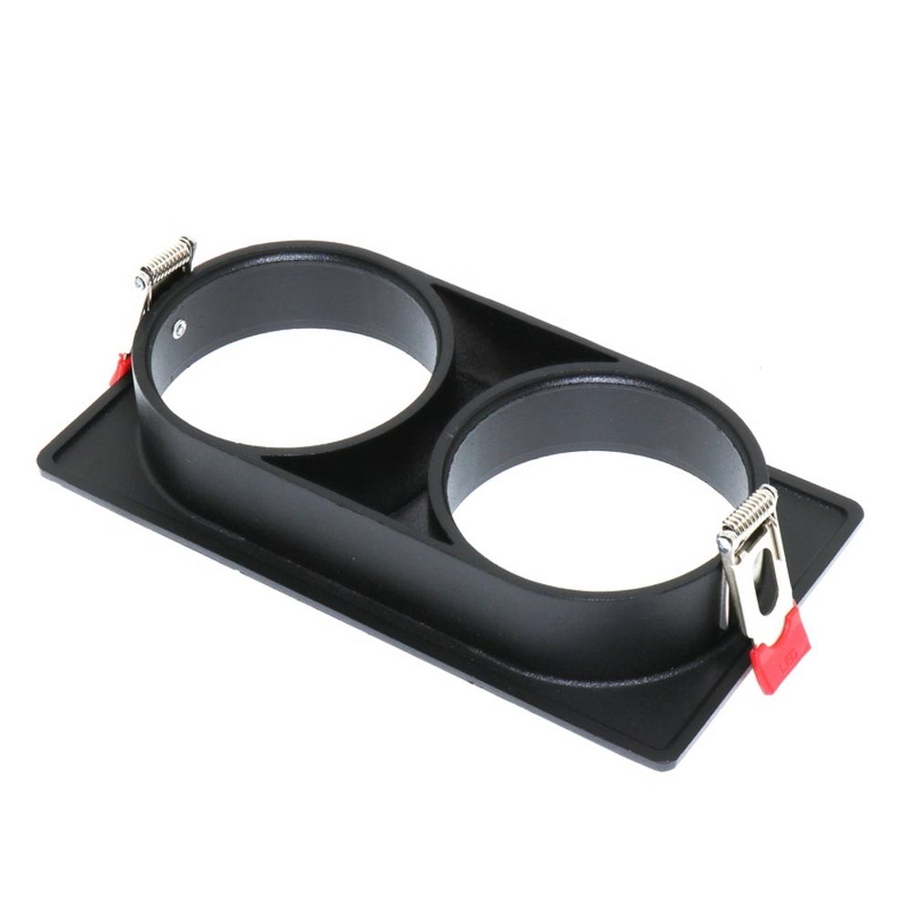 Portafaretto fisso per faretto Cobfix 10W da incasso 167x87mm Nero Rettangolare 2 posti M LEDME - Foto 2