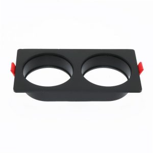 Foto principale Portafaretto fisso per faretto Cobfix 10W da incasso 167x87mm Nero Rettangolare 2 posti M LEDME