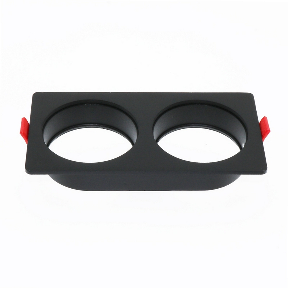 Foto principale Portafaretto fisso per faretto Cobfix 10W da incasso 167x87mm Nero Rettangolare 2 posti M LEDME