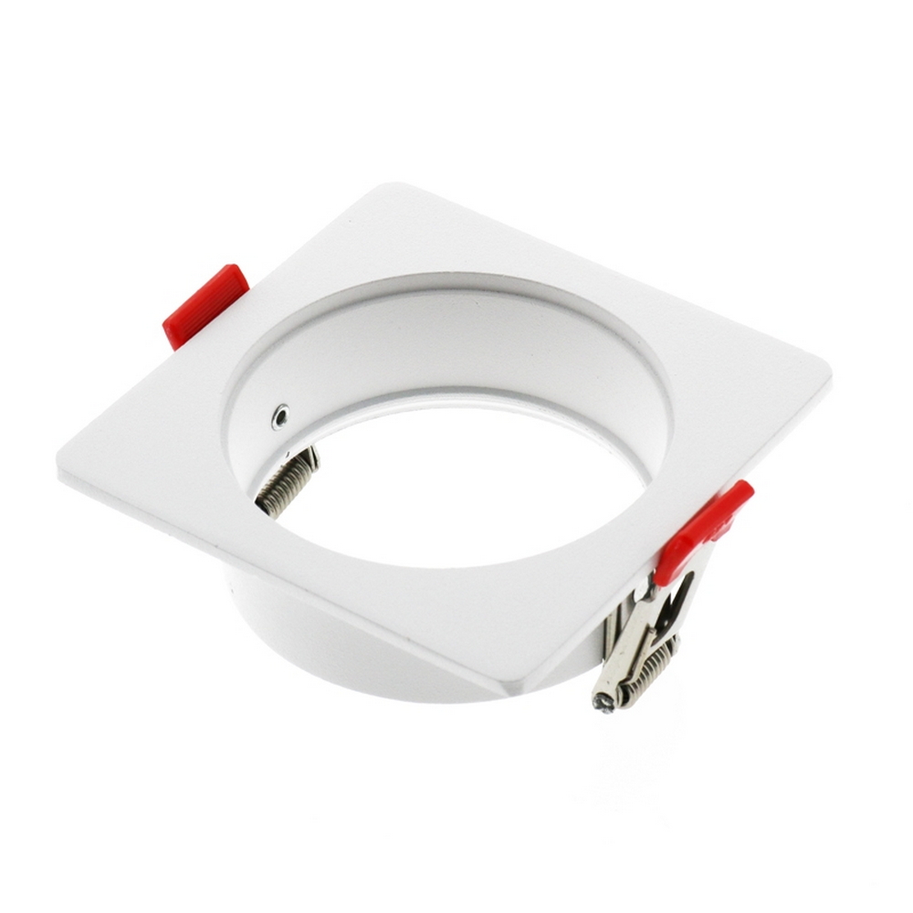 Portafaretto fisso per faretto Cobfix 10W da incasso 83x83mm Bianco Quadrato 1 posto M LEDME - Foto 2