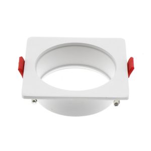 Foto principale Portafaretto fisso per faretto Cobfix 10W da incasso 83x83mm Bianco Quadrato 1 posto M LEDME
