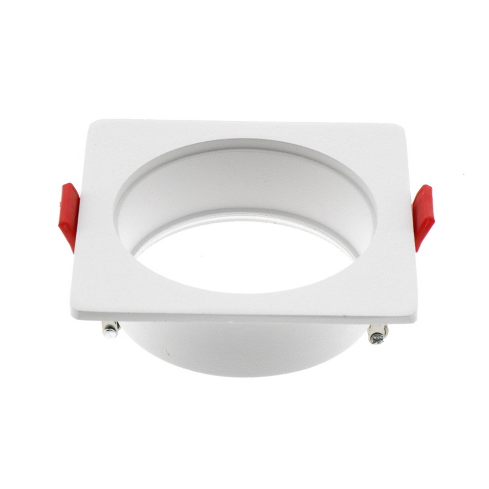 Foto principale Portafaretto fisso per faretto Cobfix 10W da incasso 83x83mm Bianco Quadrato 1 posto M LEDME