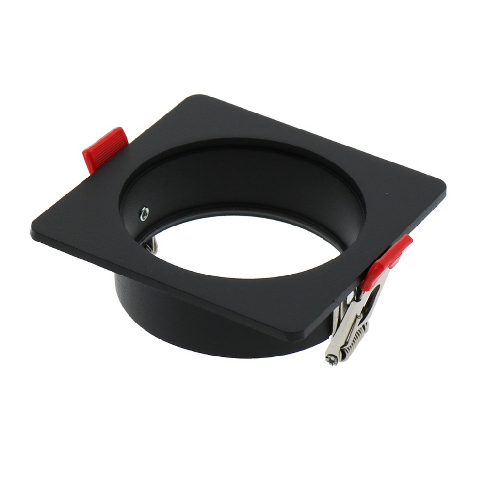 Portafaretto fisso per faretto Cobfix 10W da incasso 83x83mm Nero Quadrato 1 posto M LEDME - Foto 1