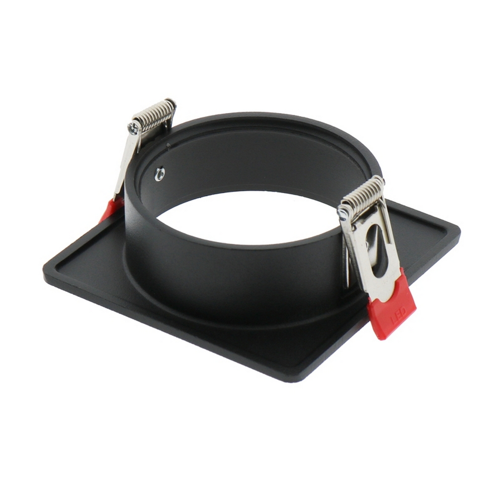 Portafaretto fisso per faretto Cobfix 10W da incasso 83x83mm Nero Quadrato 1 posto M LEDME - Foto 2