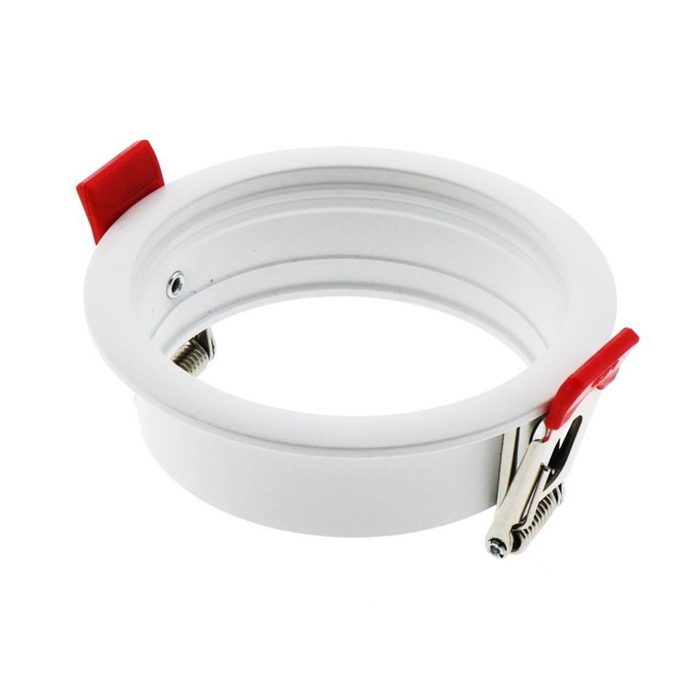 Portafaretto fisso per faretto Cobfix 10W da incasso diametro 84mm Bianco Rotondo 1 posto M LEDME - Foto 1