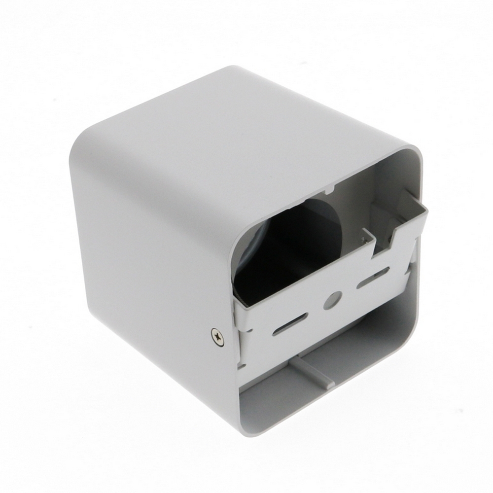 Portafaretto fisso per faretto Cobfix 10W da superfice 105x105mm Bianco Quadrato 1 posto M LEDME - Foto 2