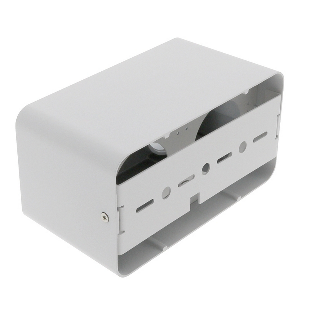 Portafaretto fisso per faretto Cobfix 10W da superfice 200x110mm Bianco Rettangolare 2 posti M LEDME - Foto 2