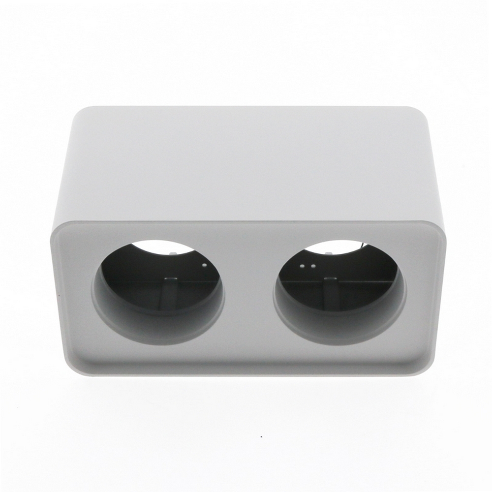 Foto principale Portafaretto fisso per faretto Cobfix 10W da superfice 200x110mm Bianco Rettangolare 2 posti M LEDME