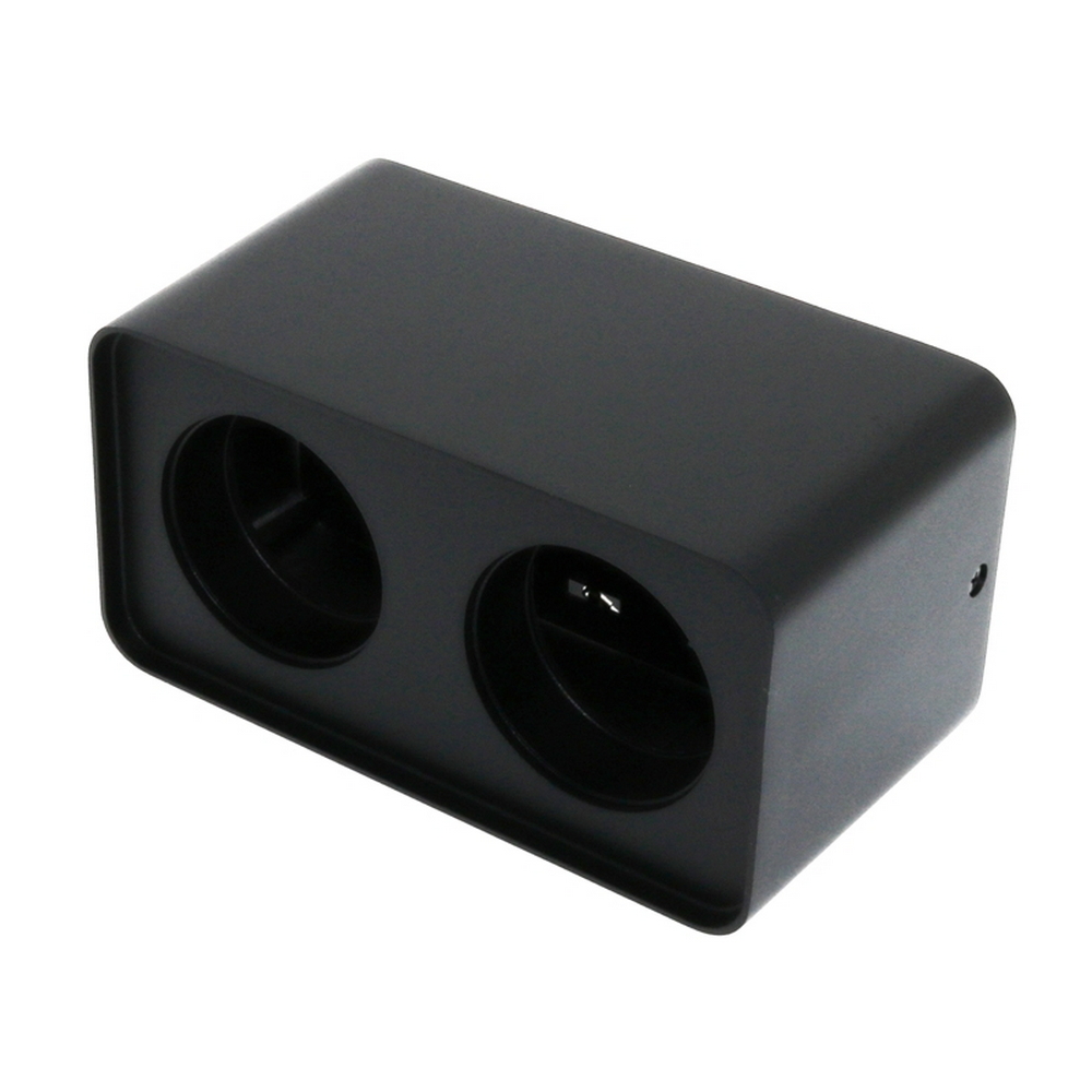 Portafaretto fisso per faretto Cobfix 10W da superfice 200x110mm Nero Rettangolare 2 posti M LEDME - Foto 1