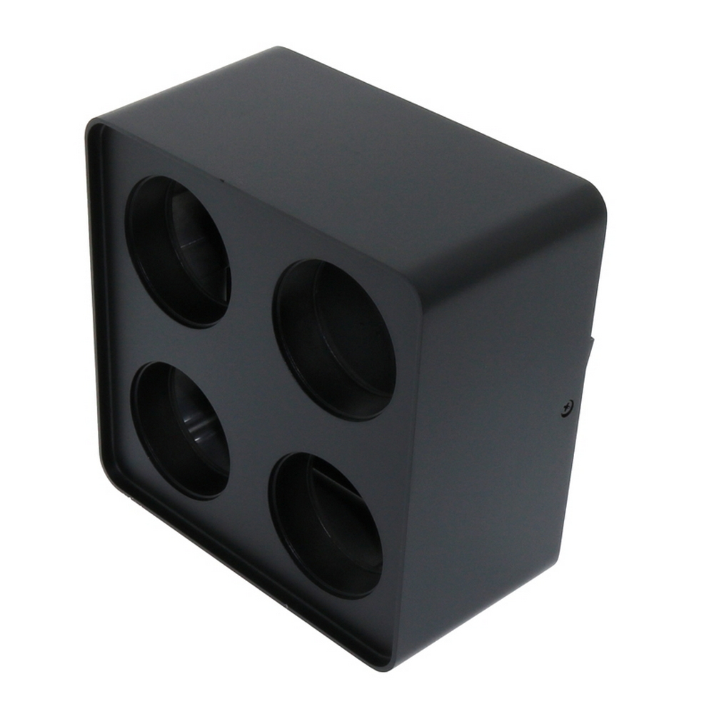 Portafaretto fisso per faretto Cobfix 10W da superfice 205x205mm Nero Quadrato 4 posti M LEDME - Foto 1