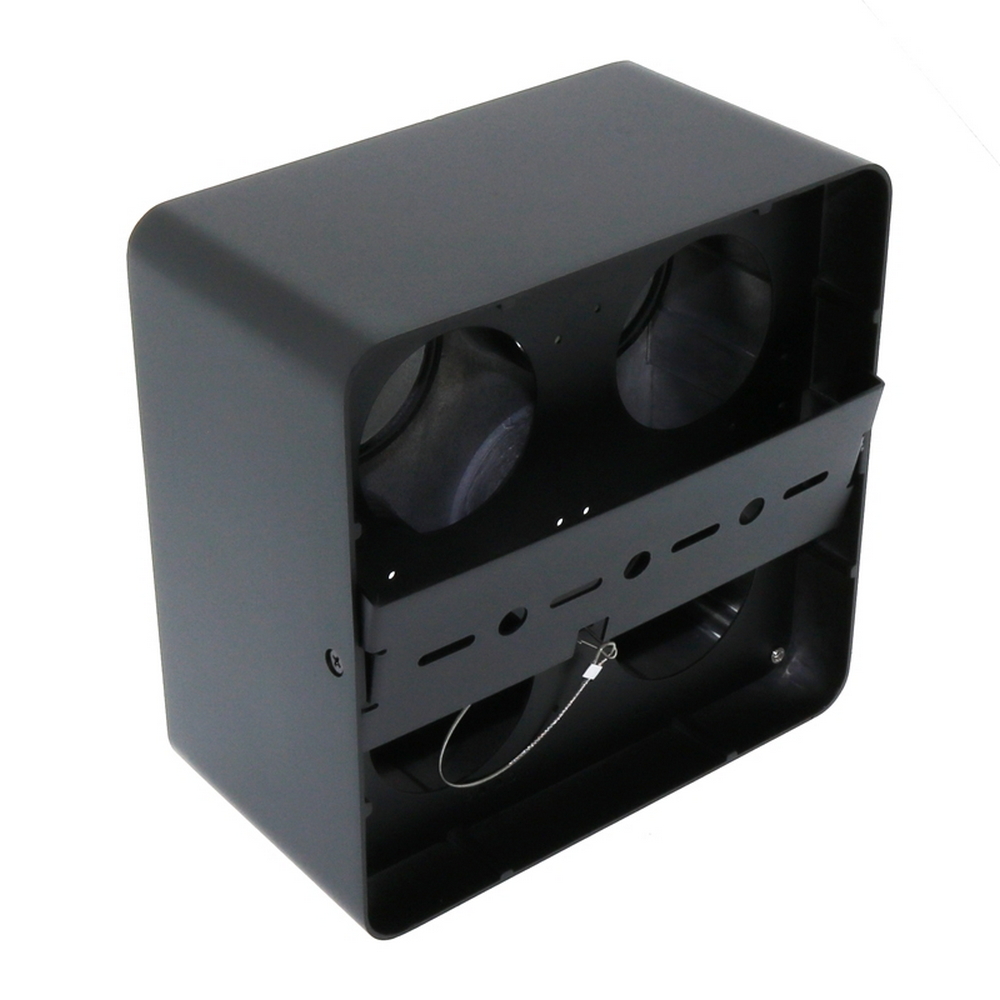 Portafaretto fisso per faretto Cobfix 10W da superfice 205x205mm Nero Quadrato 4 posti M LEDME - Foto 2