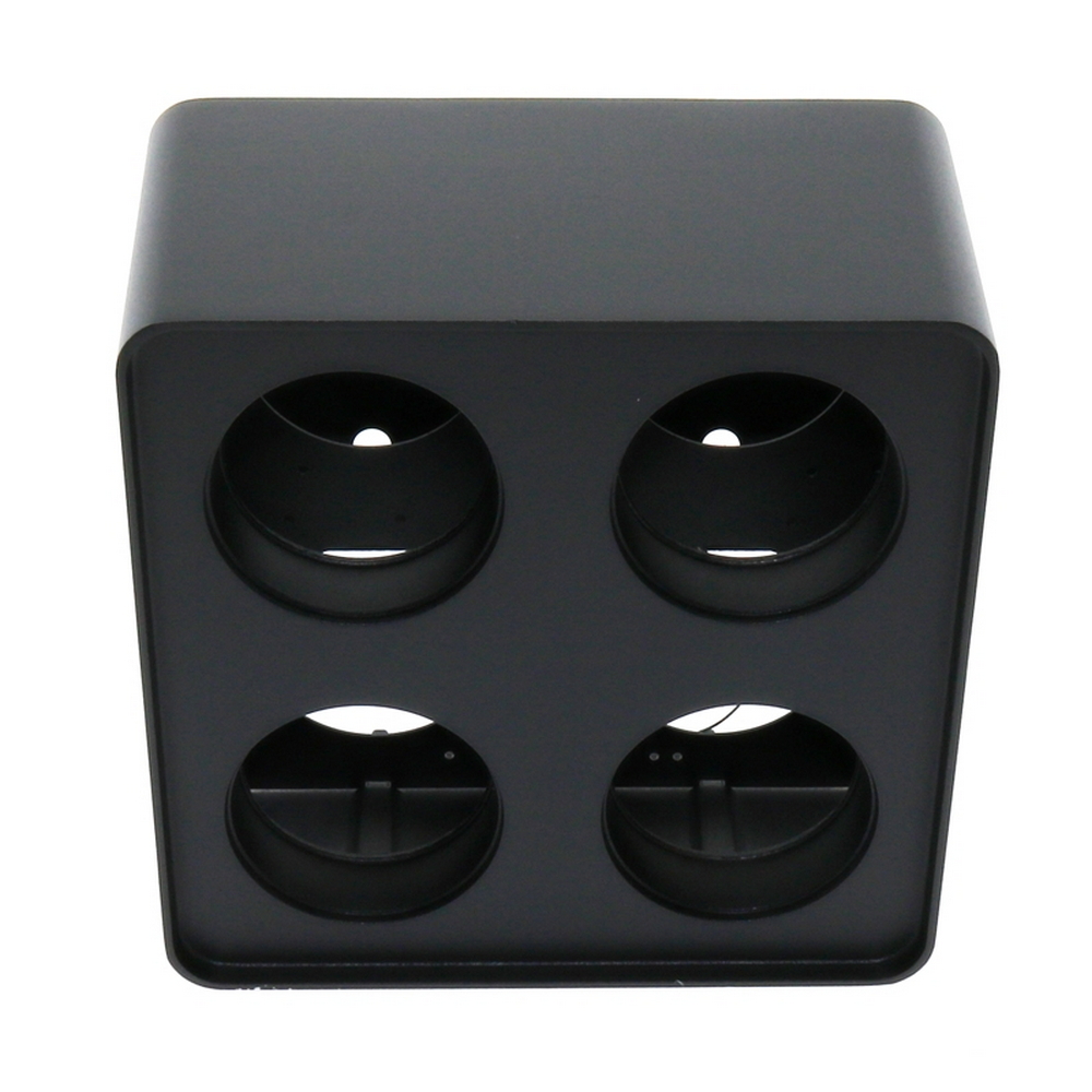 Foto principale Portafaretto fisso per faretto Cobfix 10W da superfice 205x205mm Nero Quadrato 4 posti M LEDME