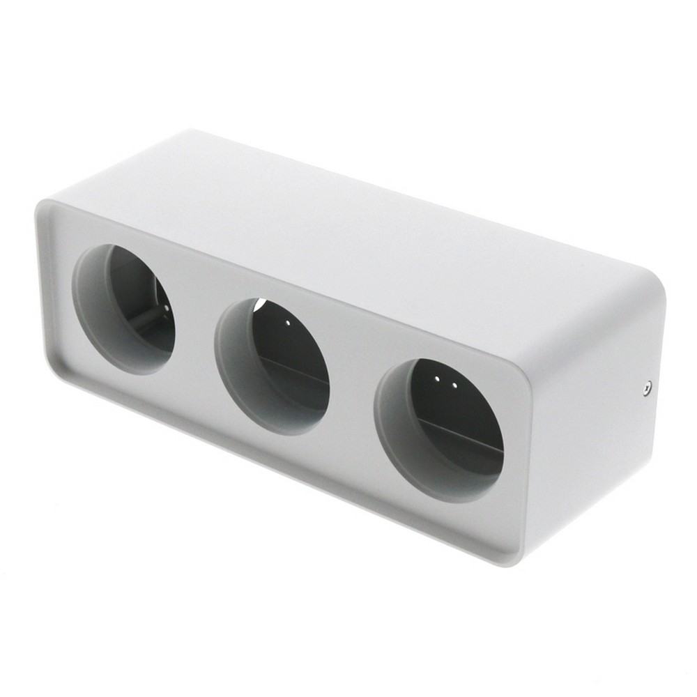 Portafaretto fisso per faretto Cobfix 10W da superfice 295x110mm Bianco Rettangolare 3 posti M LEDME - Foto 1