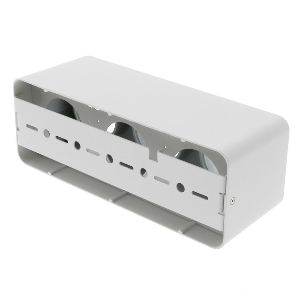 Portafaretto fisso per faretto Cobfix 10W da superfice 295x110mm Bianco Rettangolare 3 posti M LEDME - Foto 2