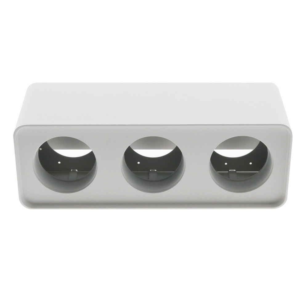 Foto principale Portafaretto fisso per faretto Cobfix 10W da superfice 295x110mm Bianco Rettangolare 3 posti M LEDME