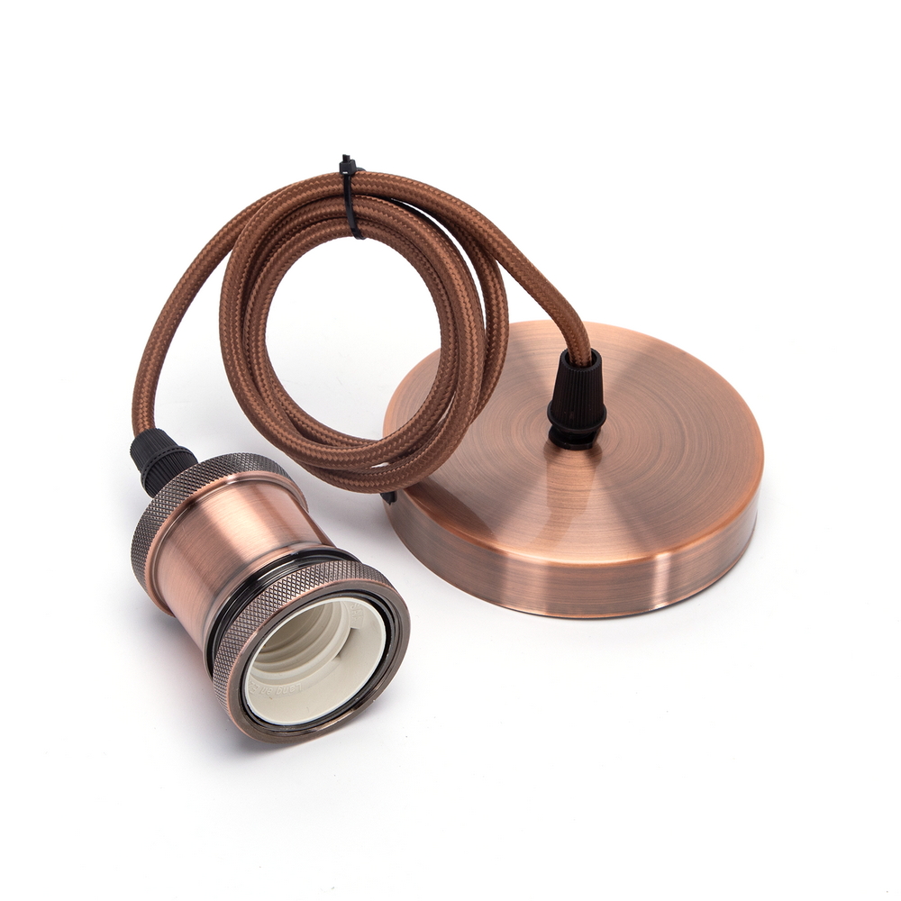 Portalampada a sospensione Vintage Bronzo 1 x E27 Aigostar - Foto 1
