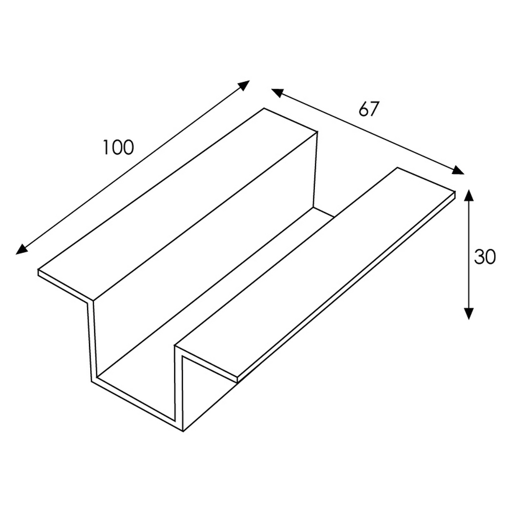 Profilo da incasso per binario magnetico 16mm M LEDME - Foto 1