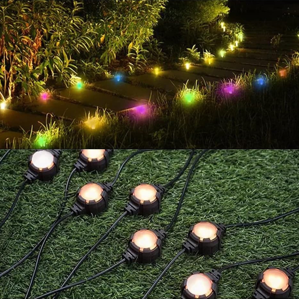 Segnapassi Led Smart Catena decorativa 16 luci Multicolore RGBW Bluetooth con telecomando Wisdom - Foto 5