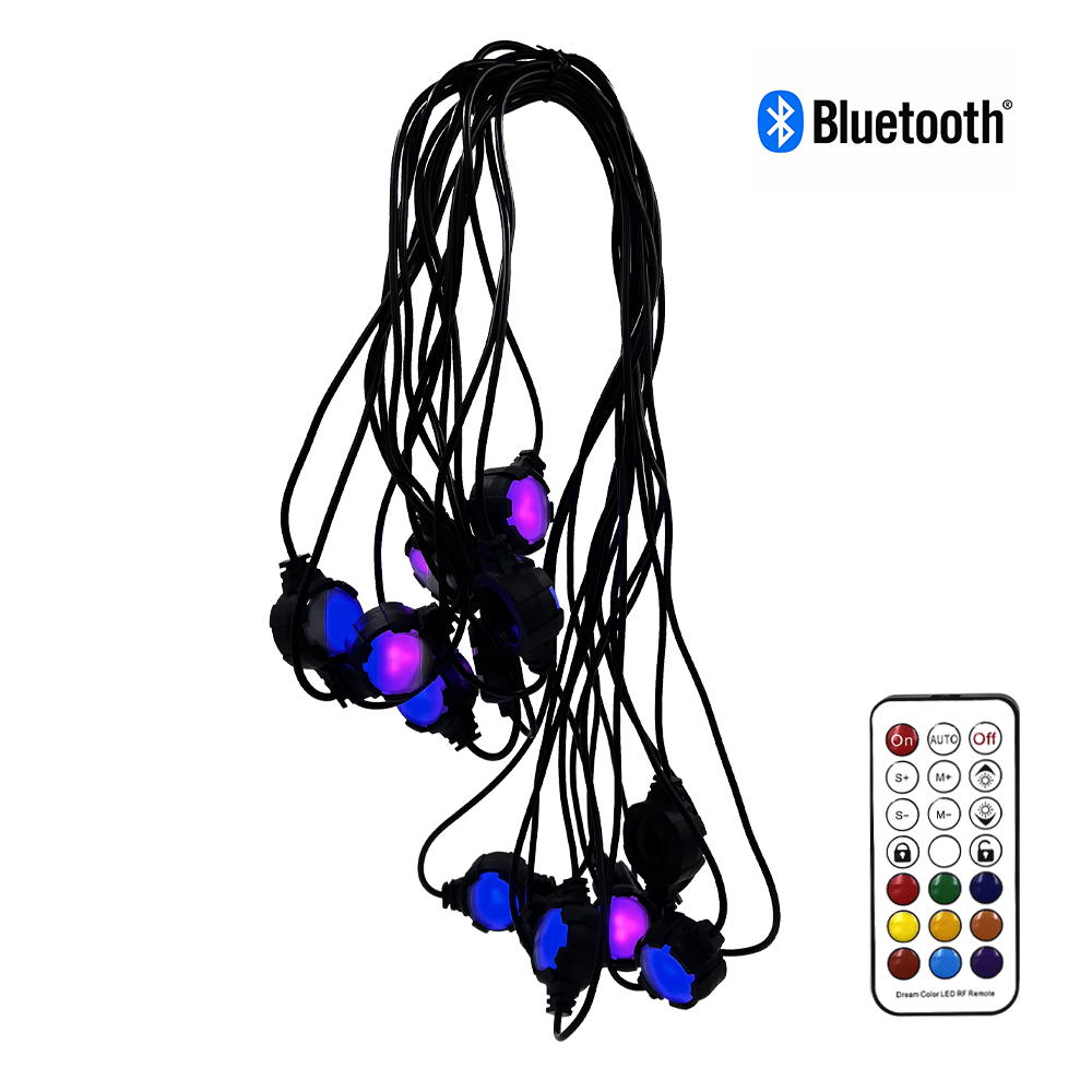 Segnapassi Led Smart Catena decorativa 16 luci Multicolore RGBW Bluetooth con telecomando Wisdom - Foto 7