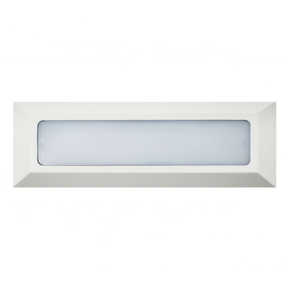 Foto principale Segnapasso Led Bianco 5W da incasso a parete Rettangolare IP54 Bianco caldo 3000K M LEDME